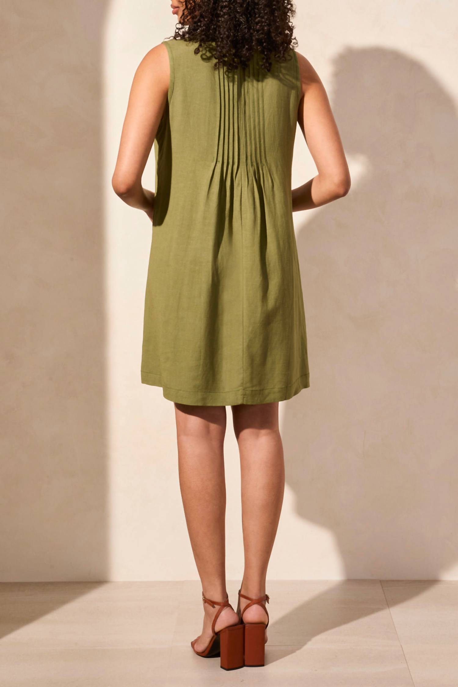 Tribal - Pleated Sleeveless Dress