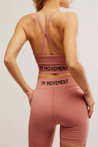 Free People Long Haul Logo Sports Bra in petal - women's intimate - view 4