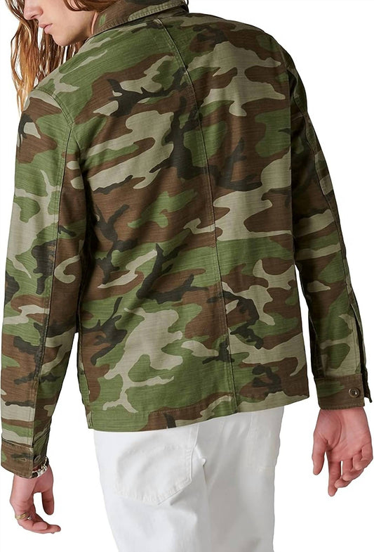 Lucky Brand - Slub Twill Military Shirt Jacket