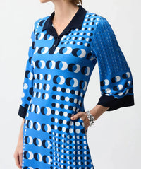 Joseph Ribkoff - Polka Dot 3/4 Sleeve Shirt Dress