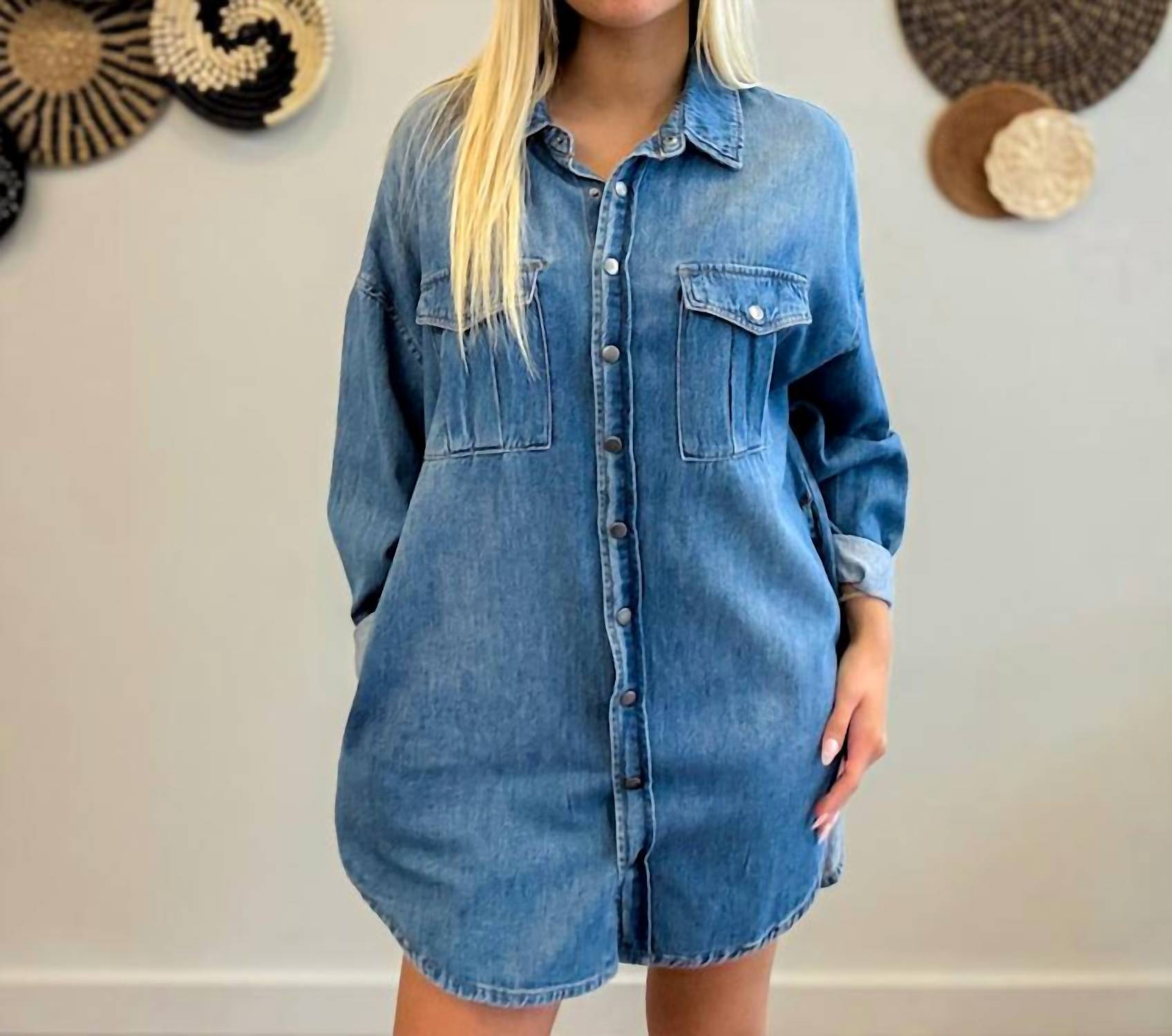 Risen - Women's Oversized Drifted Denim Jacket