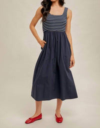 Hem & Thread - Ribbed Stripe Contrast Dress