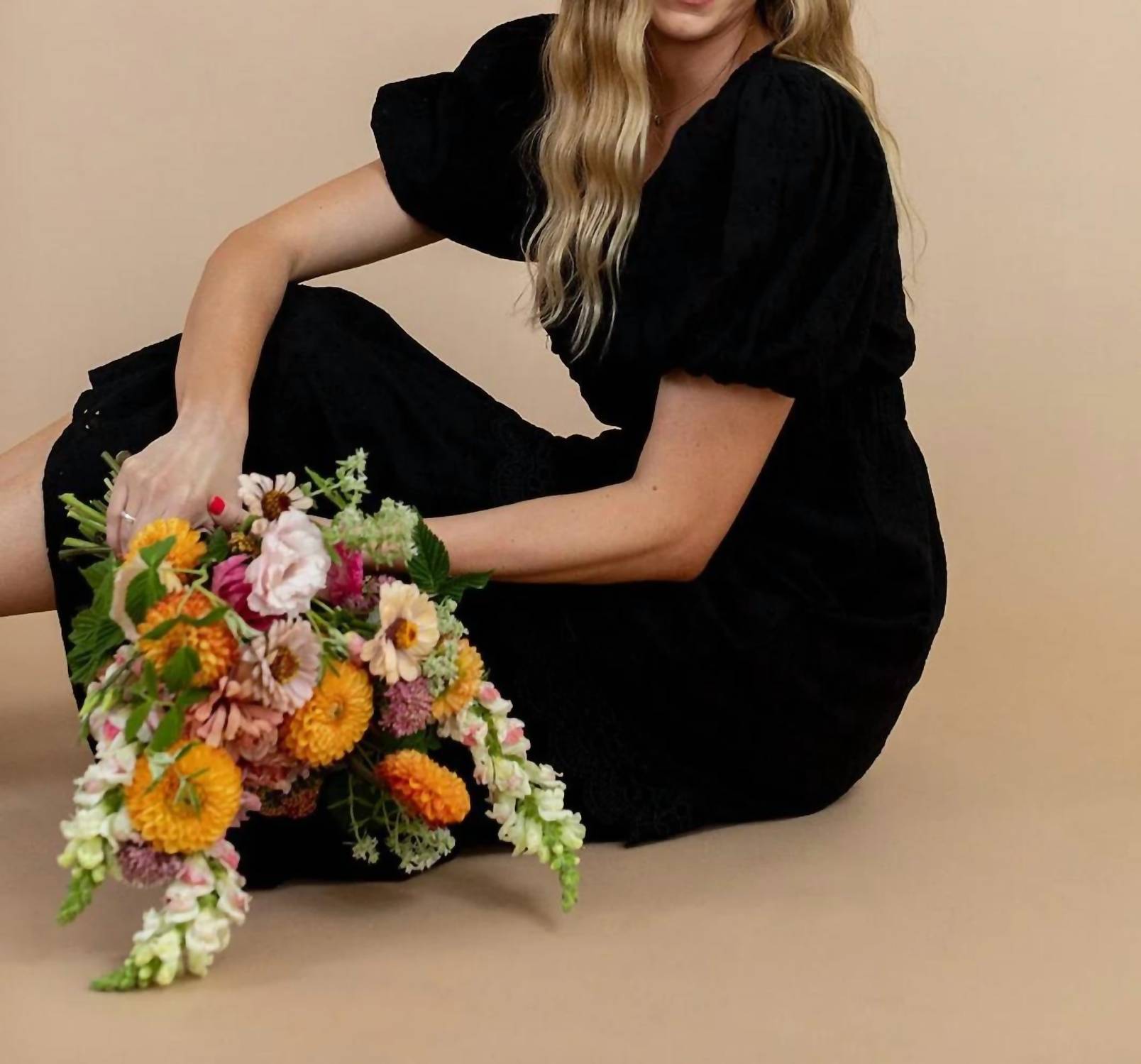 Polagram - Dani Eyelet Midi Dress