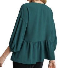 Umgee - V-neck Babydoll Top