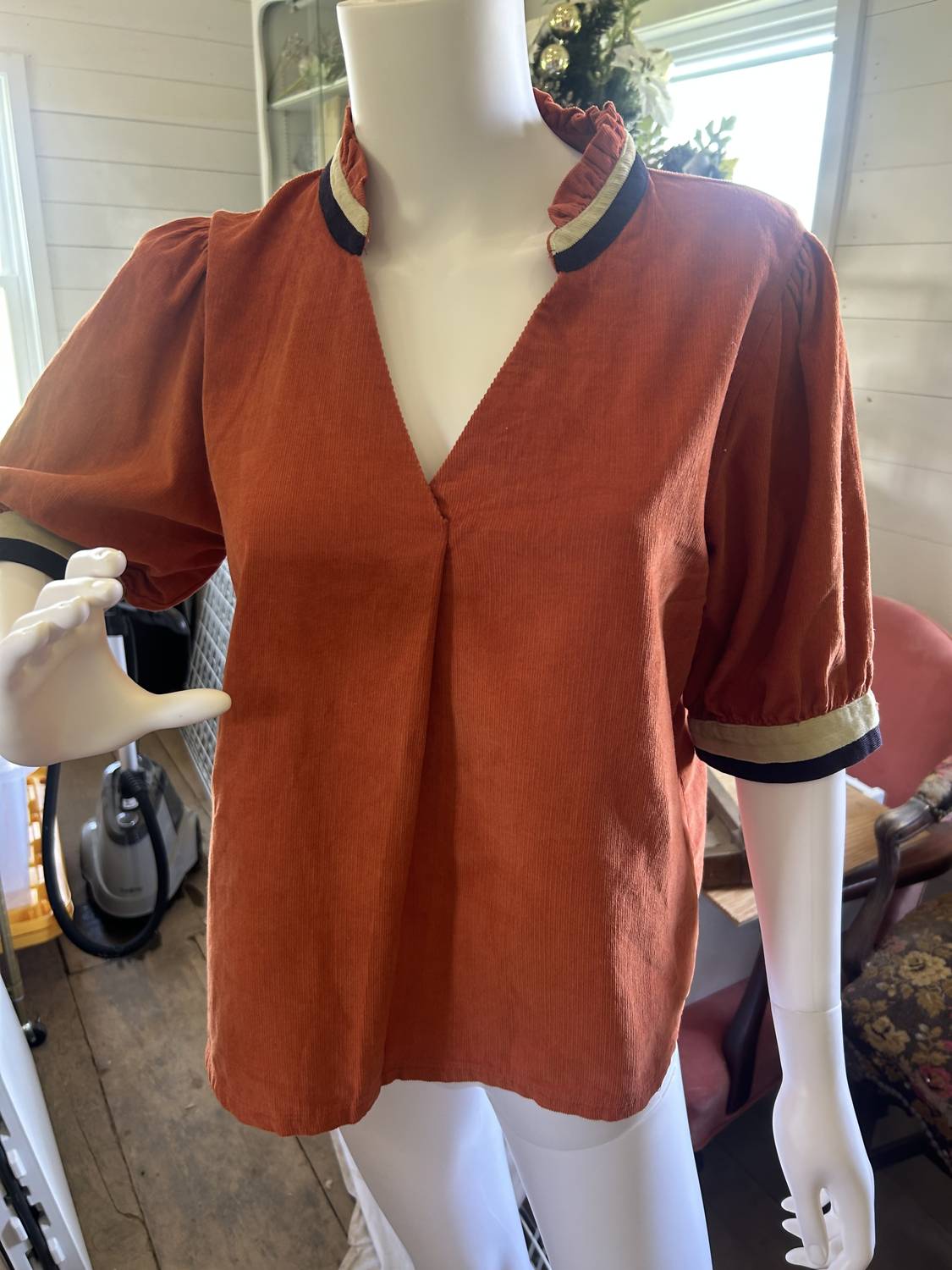Thml - Women's Corduroy V-neck Top