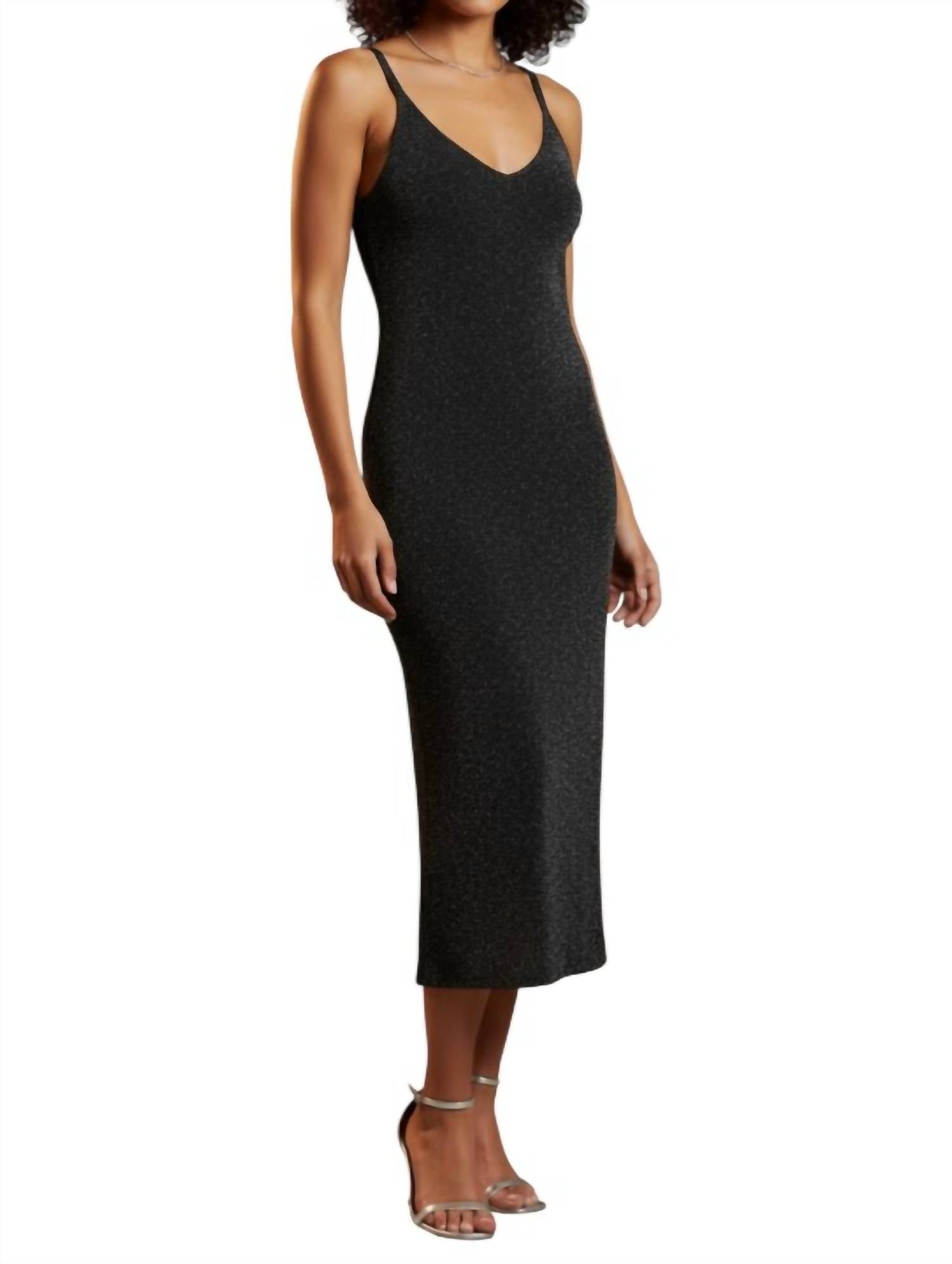 Scandal Italy Dori Sparkle Midi Dress in black - women's dress