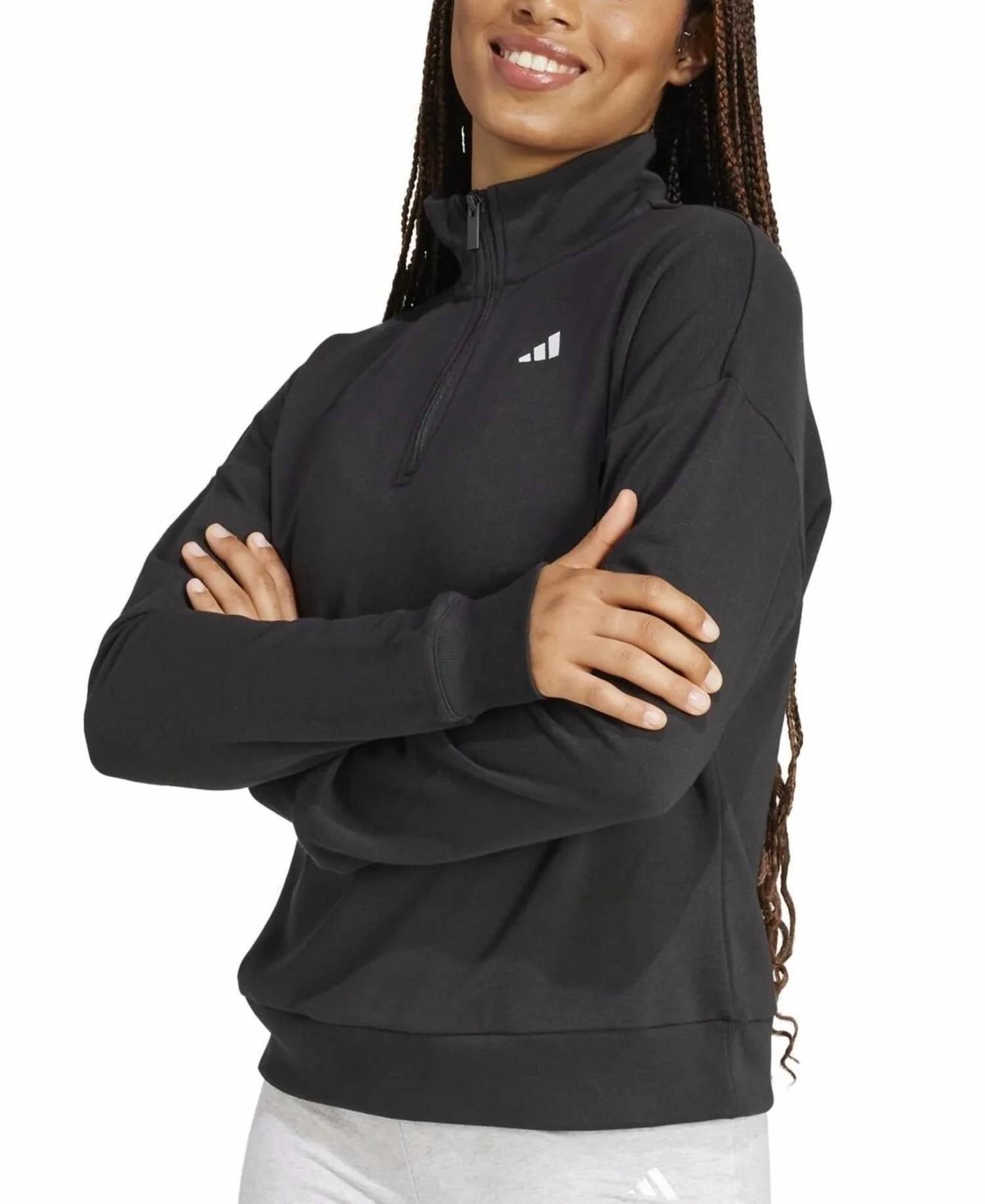 Adidas - French Terry Quarter Zip Pullover Sweatshirt