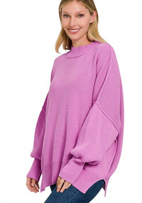 Hyfve - Joyce Oversized Basic Solid Sweater Knit Top