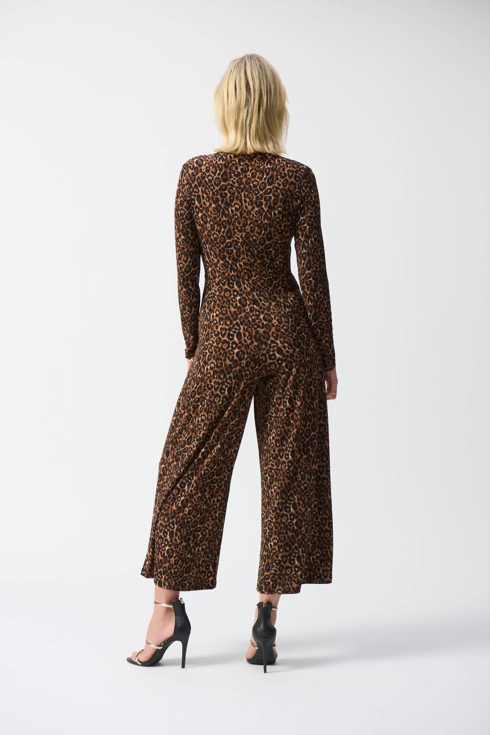 Joseph Ribkoff - V-neck Animal Print Jumpsuit