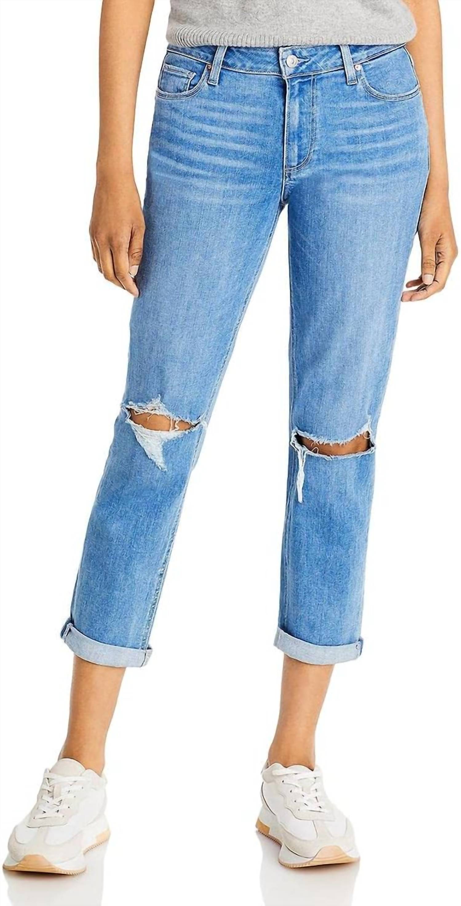 Paige - Women's Brigitte Mid Rise Boyfriend Jeans