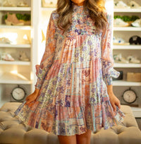 Fate By Lfd - Ruffle Detail High Neck Tiered Dress