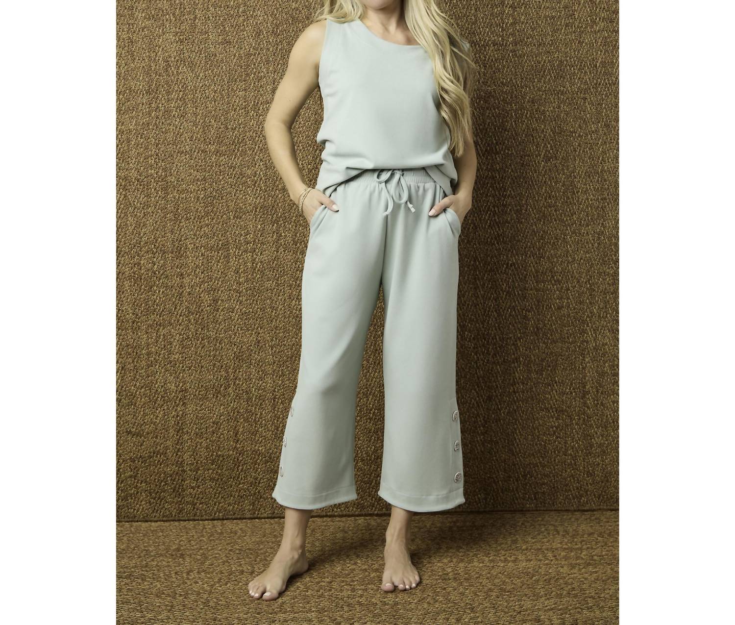 Coco + Carmen - Weekend Brushed Button Button Crop Top