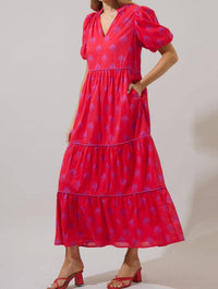Sugarlips - Delmas Floral Renley Tiered Maxi Dress