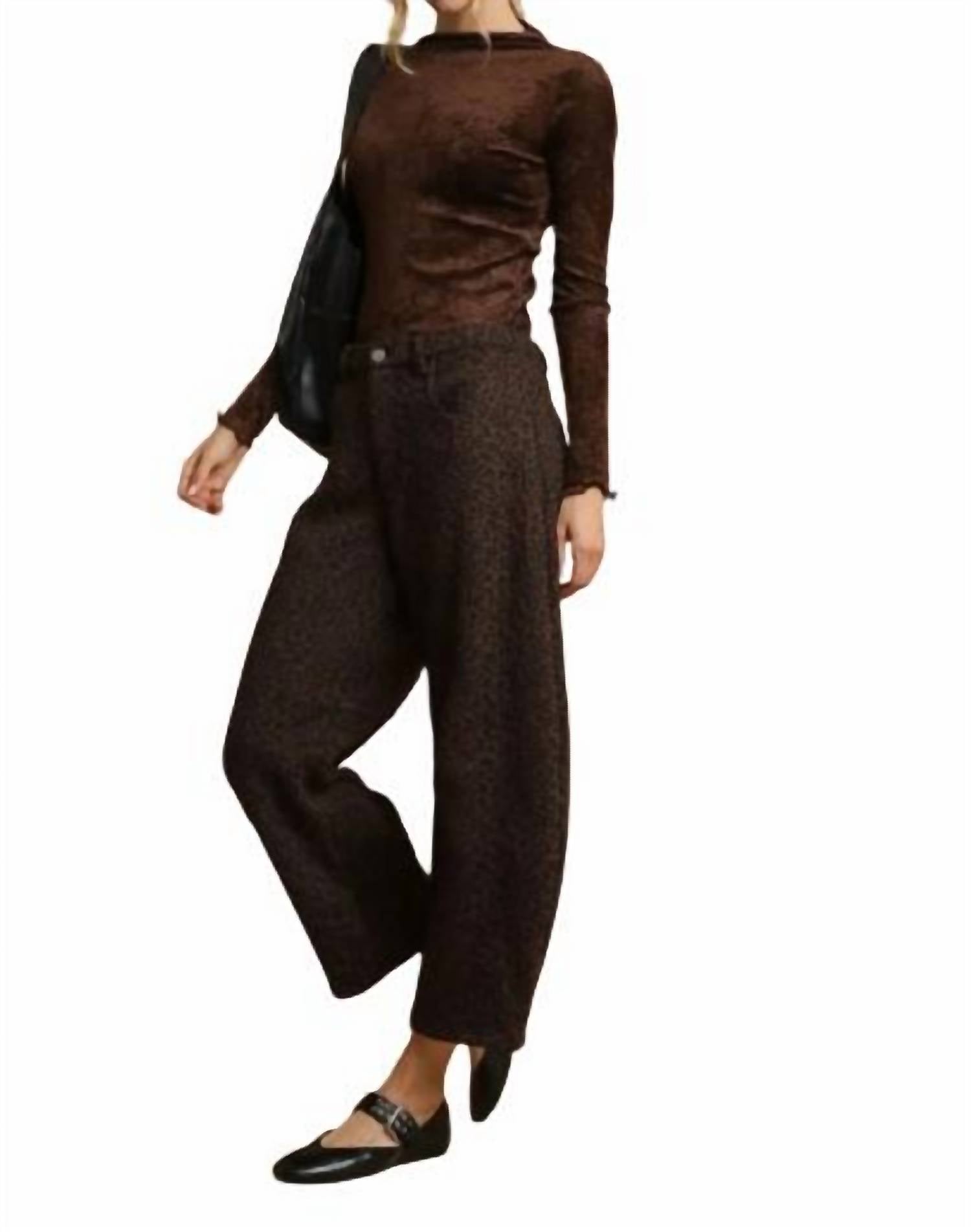 Umgee - Leopard Print Wide Leg Pants