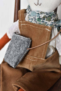 Woolgrass Farm - Florette The Fox Doll With Corduroy Overalls