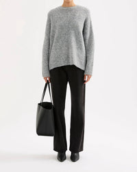 Nude Lucy Elias Knit Top in charcoal - women's sweater - detail view