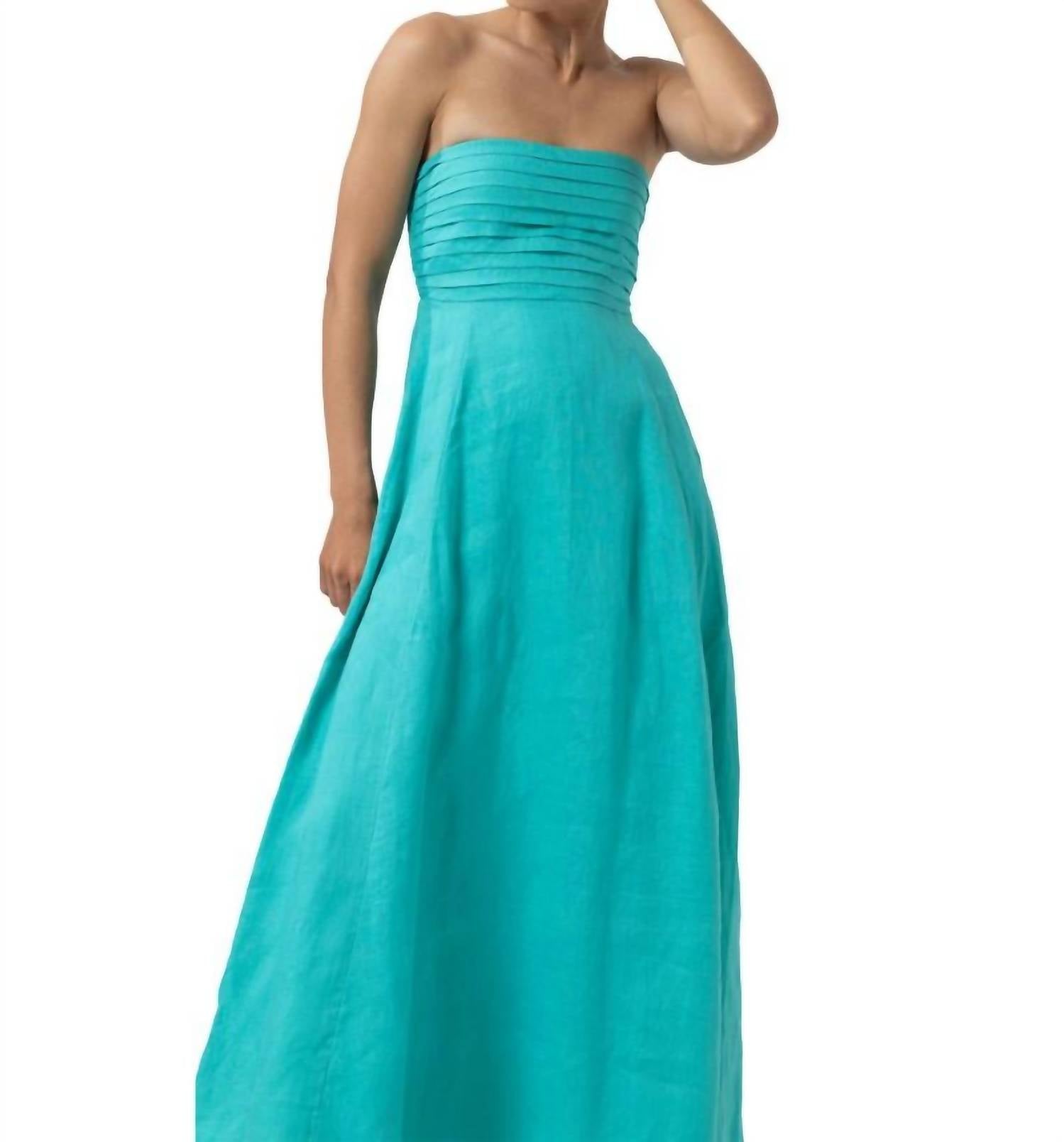 Lusana - Talia Linen Maxi Dress