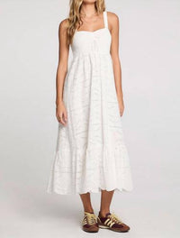 Saltwater Luxe - Harbor Midi Eyelet Midi Dress