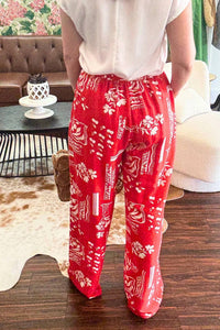 Entro - Summer Print Wide Leg Pants