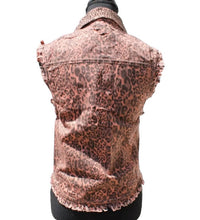 English Rose - Women's Animal Print Distressed Vest