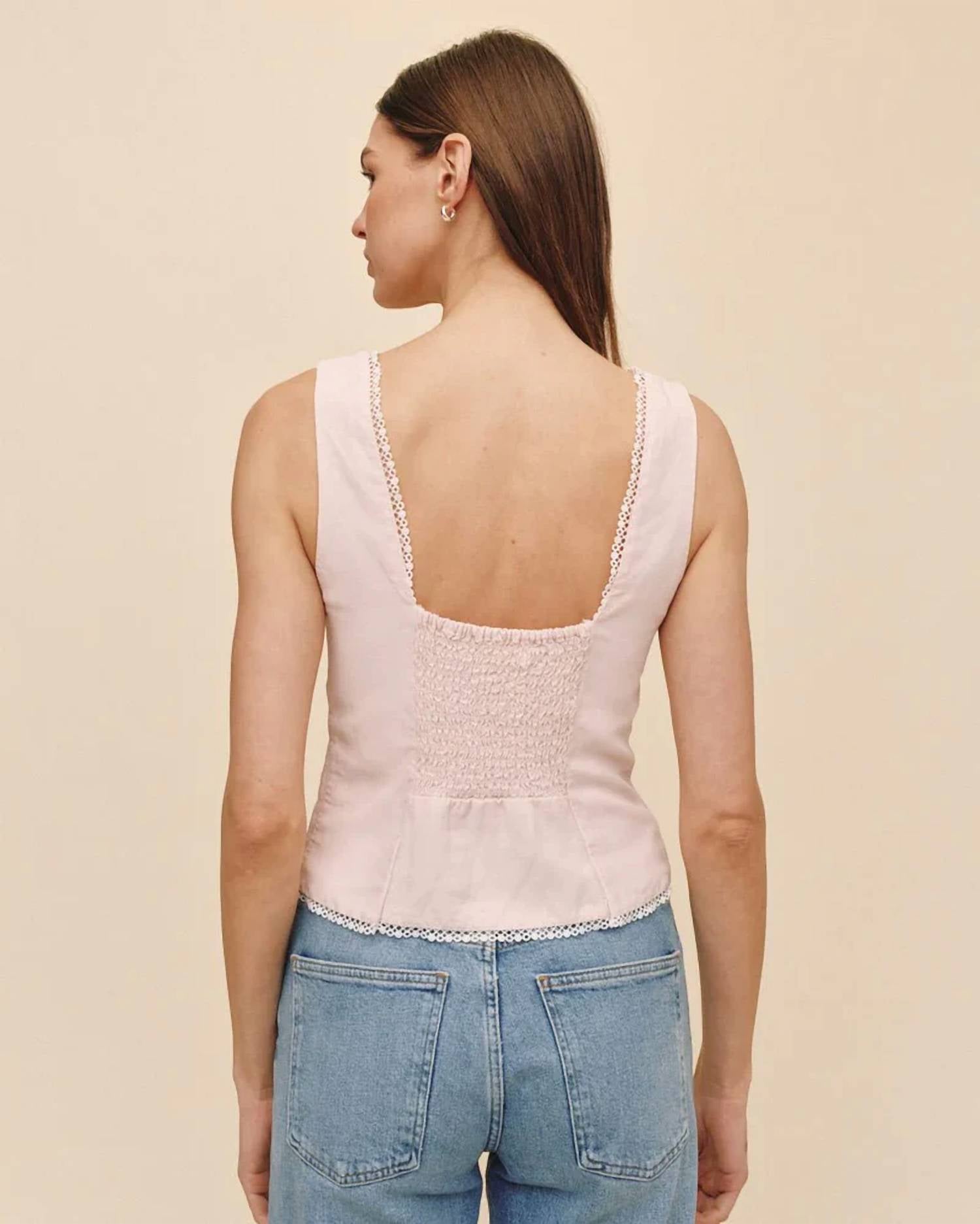 Bella Dahl - Fitted Bodice Smocked Back Top