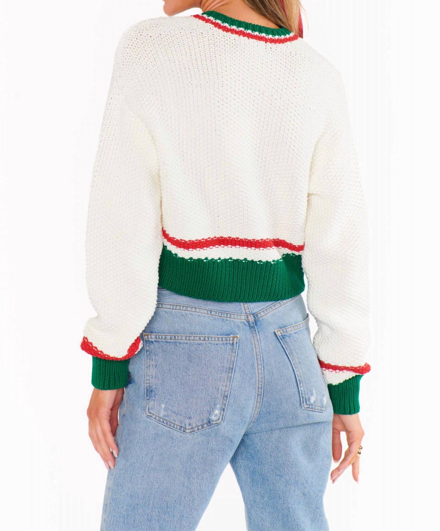 Show Me Your Mumu - Women's Only One Stripe Knit Sweater