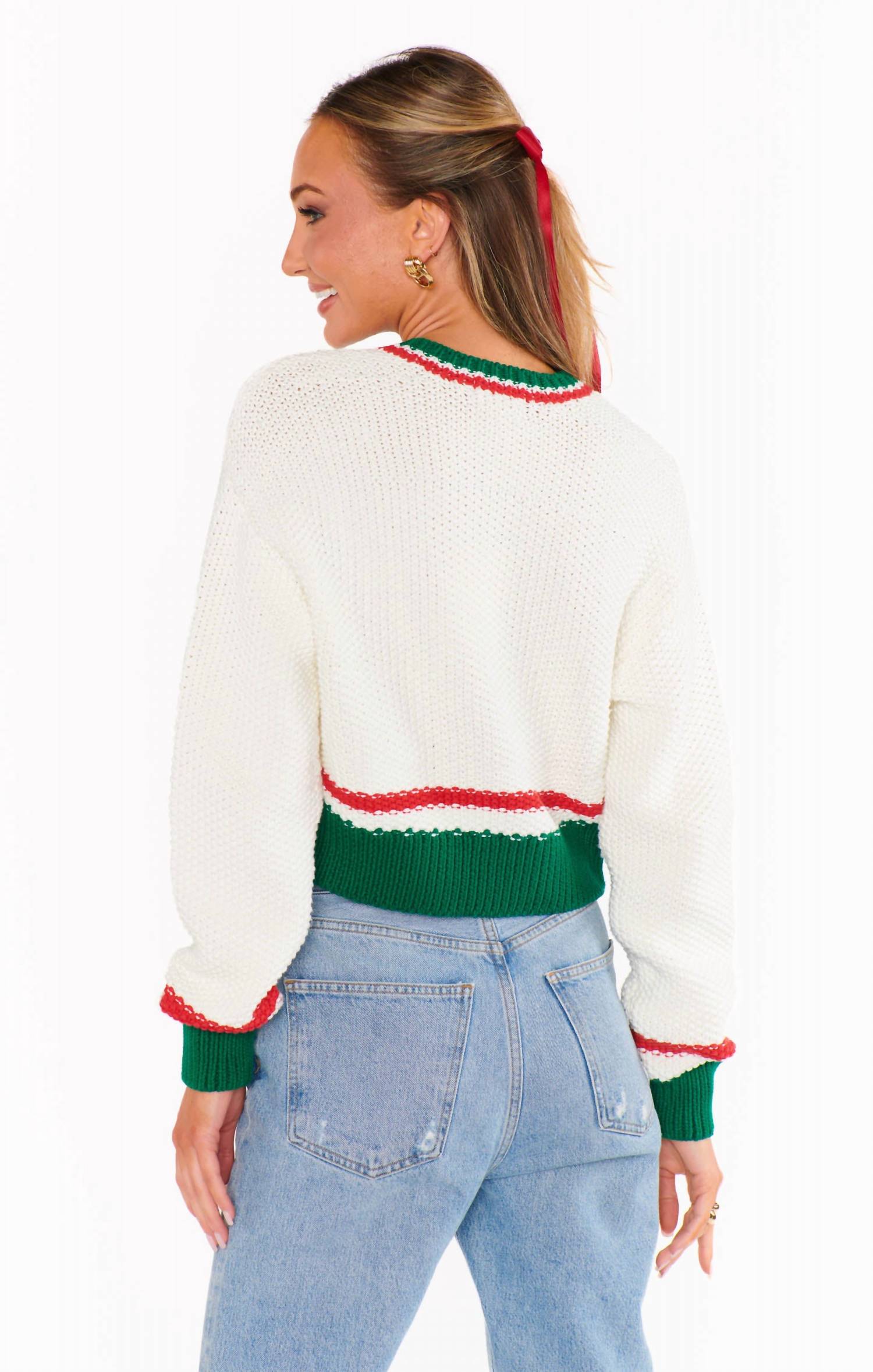 Show Me Your Mumu - Women's Only One Stripe Knit Sweater