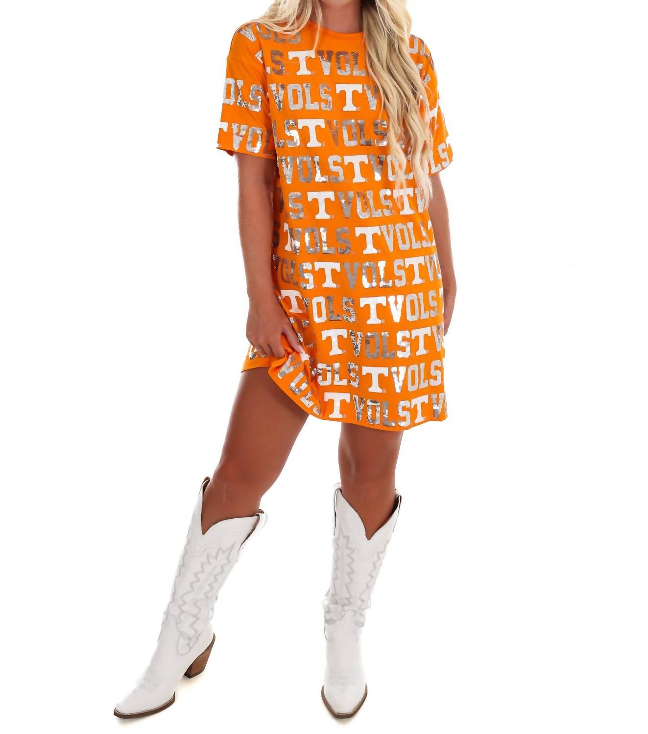 Stewart Simmons - Tennessee Sequin Repeat T-shirt Mini Dress