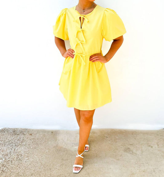 Entro - One Step Closer Bubble Sleeve Dress