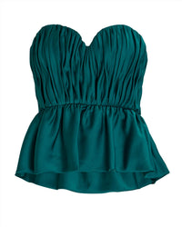 Aiifos Natalie Bustier Top in deep teal - women's blouse - alternate view