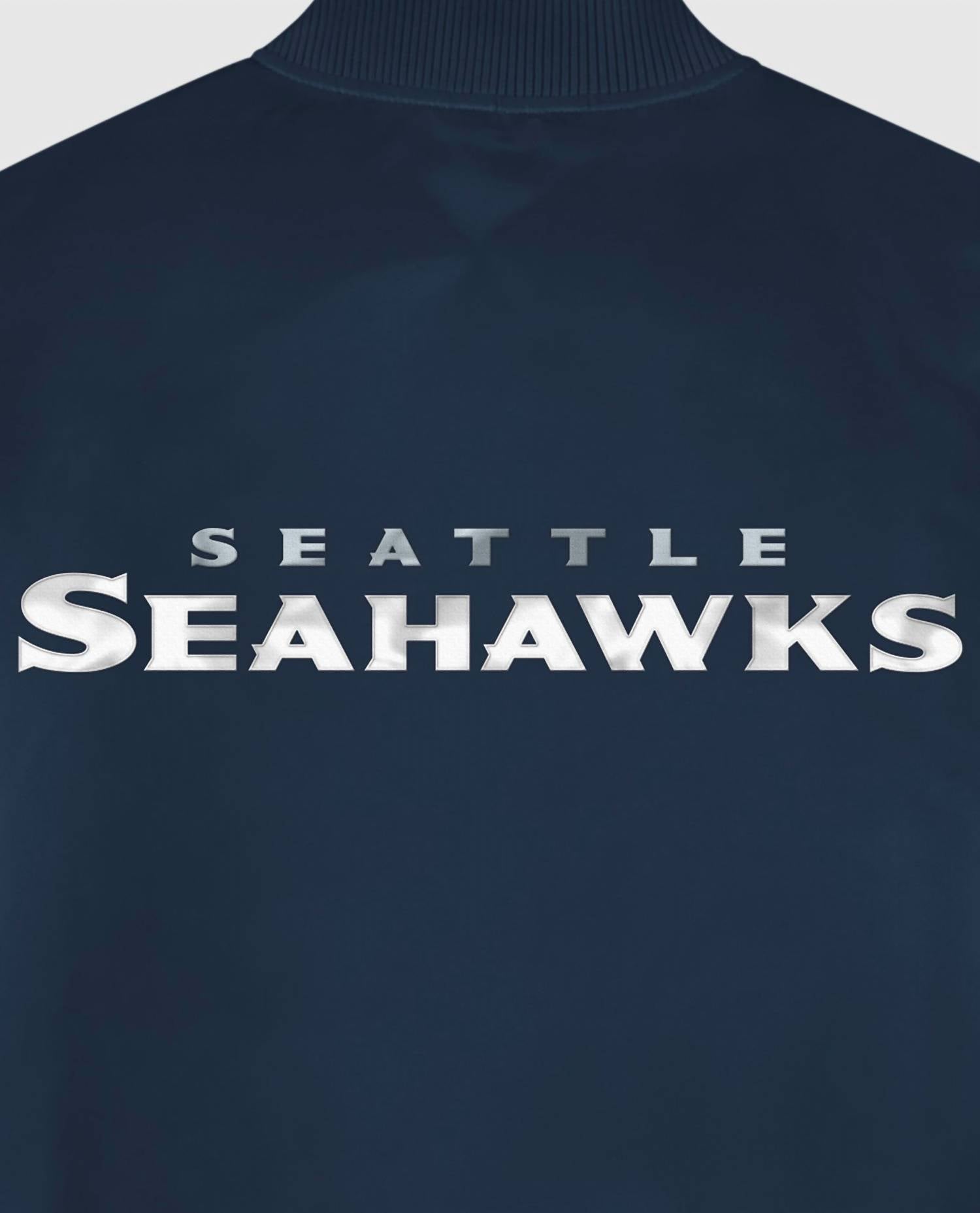 Starter - Men's Seattle Seahawks Satin Full-snap Jacket