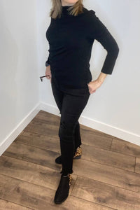 Just Black Denim - High Rise Distressed Skinny Jeans