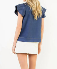 Thml - Flutter Sleeve V-neck Top