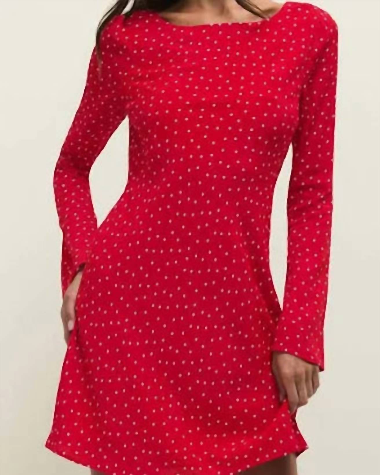 Z Supply Campbell Dot Crepe Dress in red - women's dress