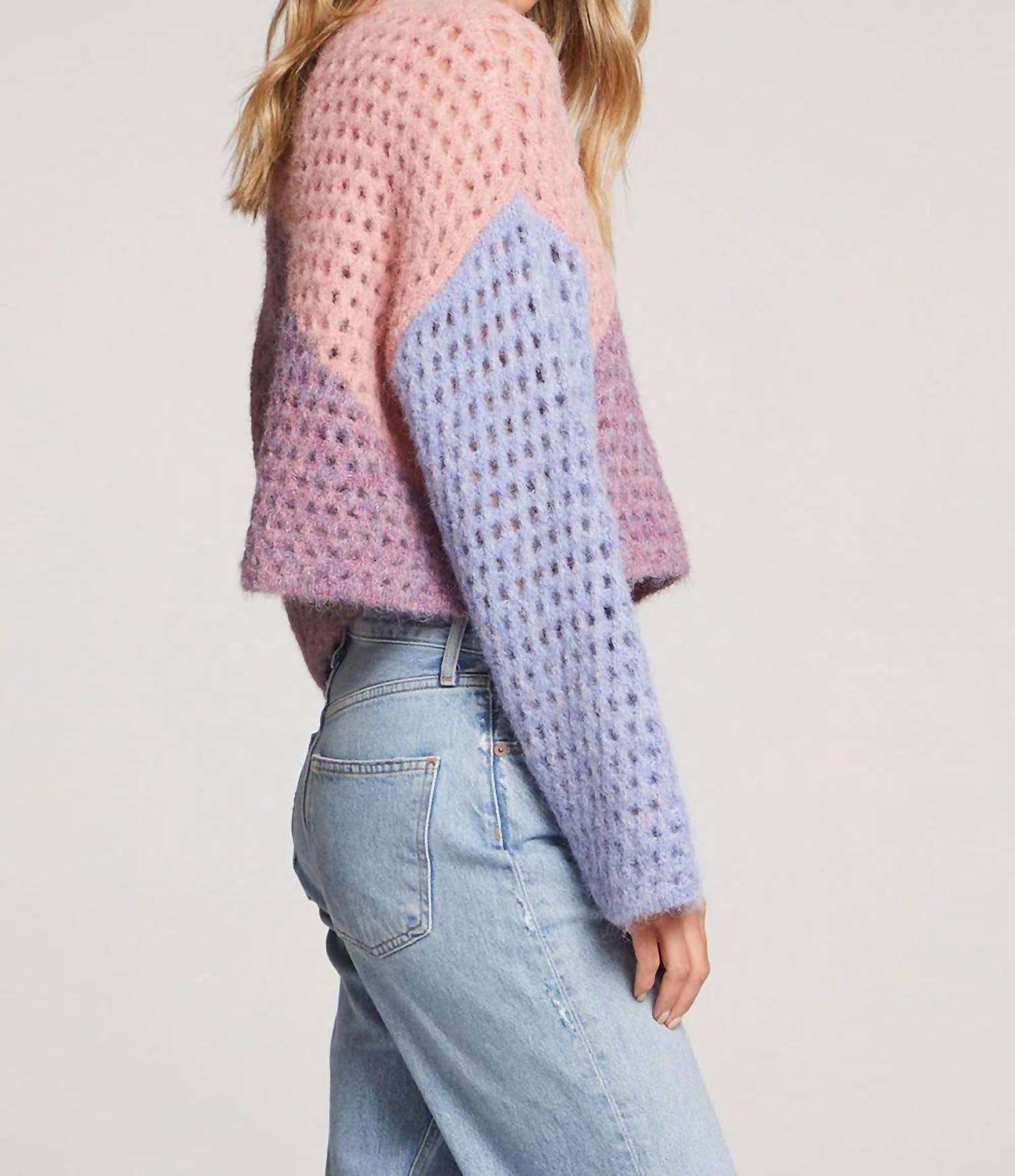 Saltwater Luxe - Kourt Colorblock Open Weave Sweater