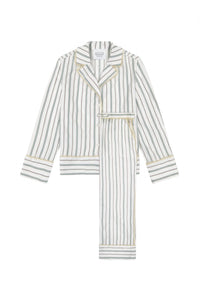 Marina Moscone - Women's Striped Cotton Pajama Set
