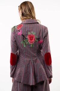 Aratta - Statement Stripe Button Up Blazer