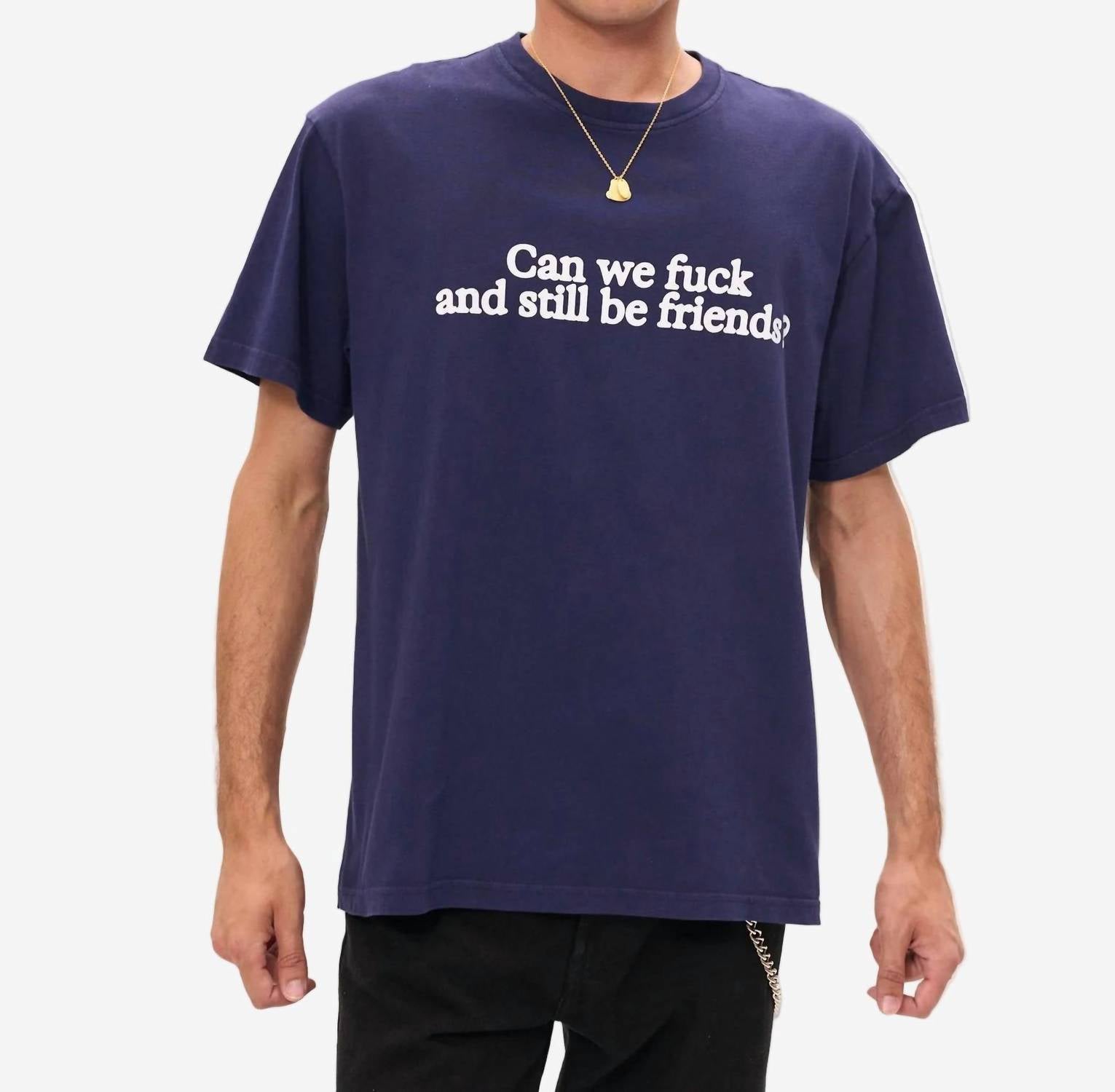 Carne Bollente Unisex Short Sleeve Graphic Tee in navy - men's t-shirt