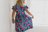 Adorable Sweetness - Girls Floral Flutter Dress