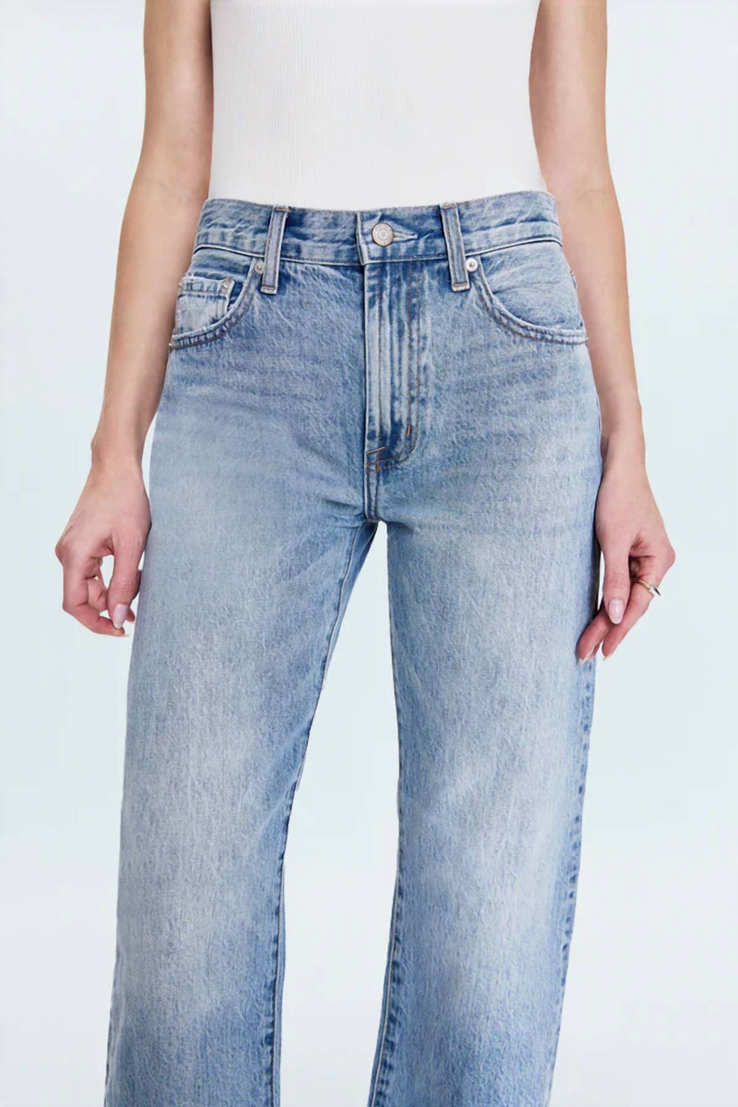 Pistola - Lexi Mid Rise Bowed Straight Jean