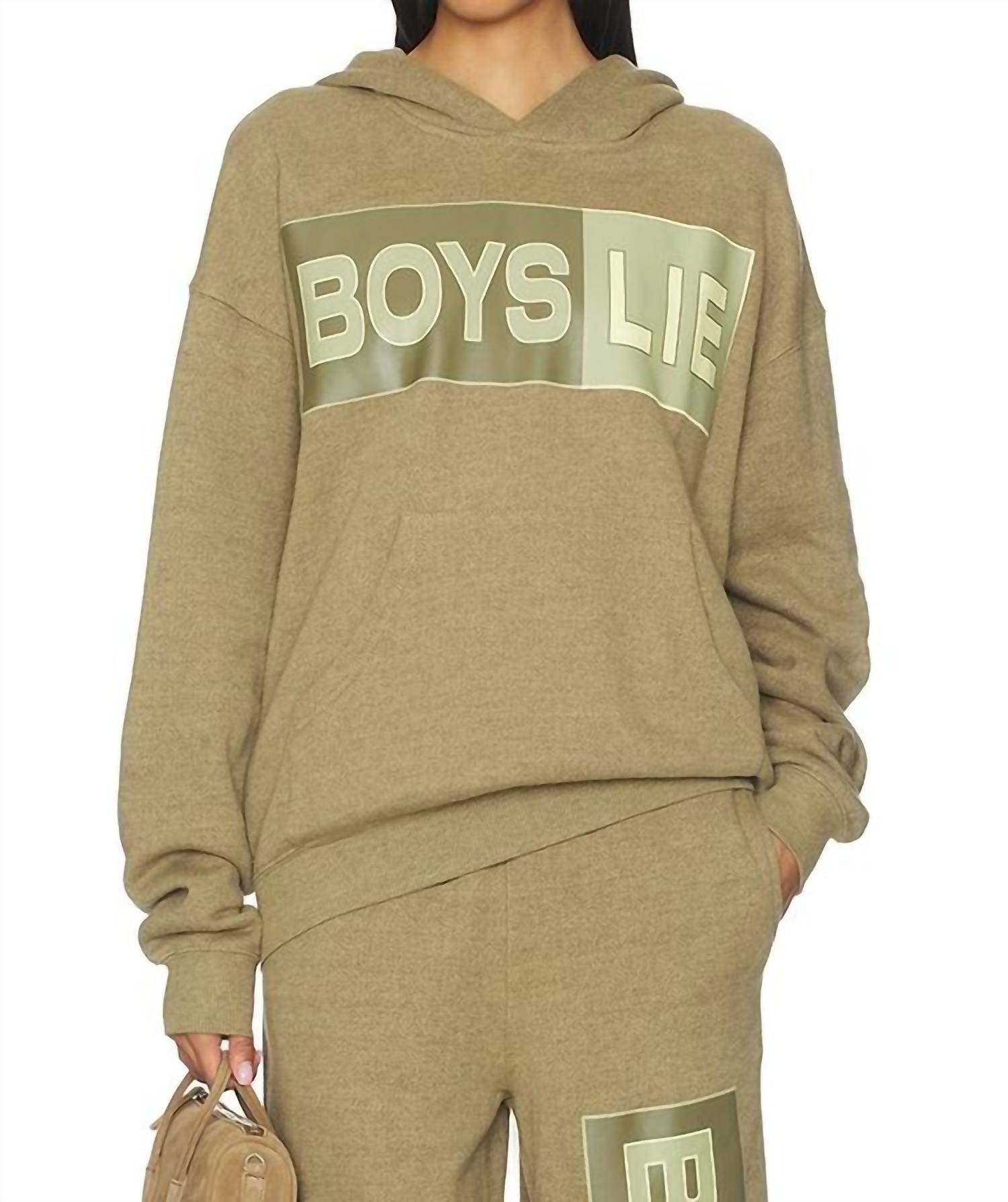 BOYS LIE Better Half Garden Racer Hoodie in green - women's top
