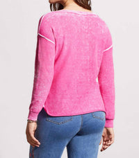 Tribal - Lightweight V Neck Sweater Washed Effect