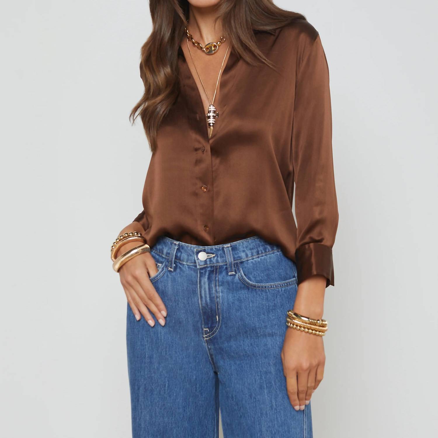 L'Agence - Dani Silk Blouse