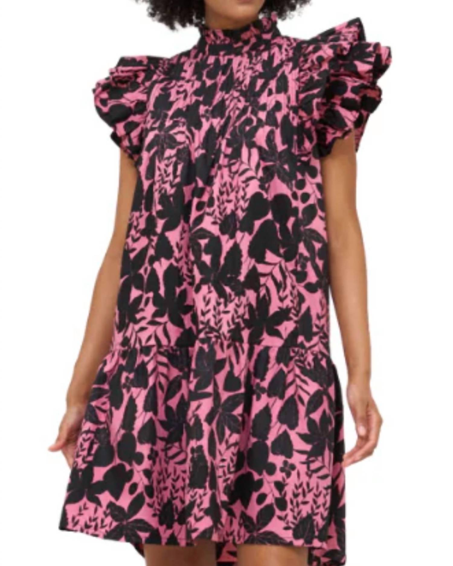 Oliphant - Pintuck Ruffle Mini Dress
