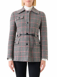 Akris Punto - Glen Plaid Wool Tweed Belted Jacket
