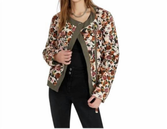 Something Navy - Floral Asymmetrical Jacket