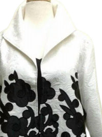 Grace Chuang - Women's Swing Flower Applique Jacket