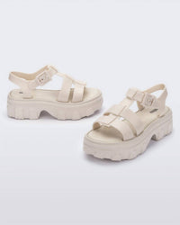 melissa Women's Ella Platform Sandals in beige - women's sandal - detail view