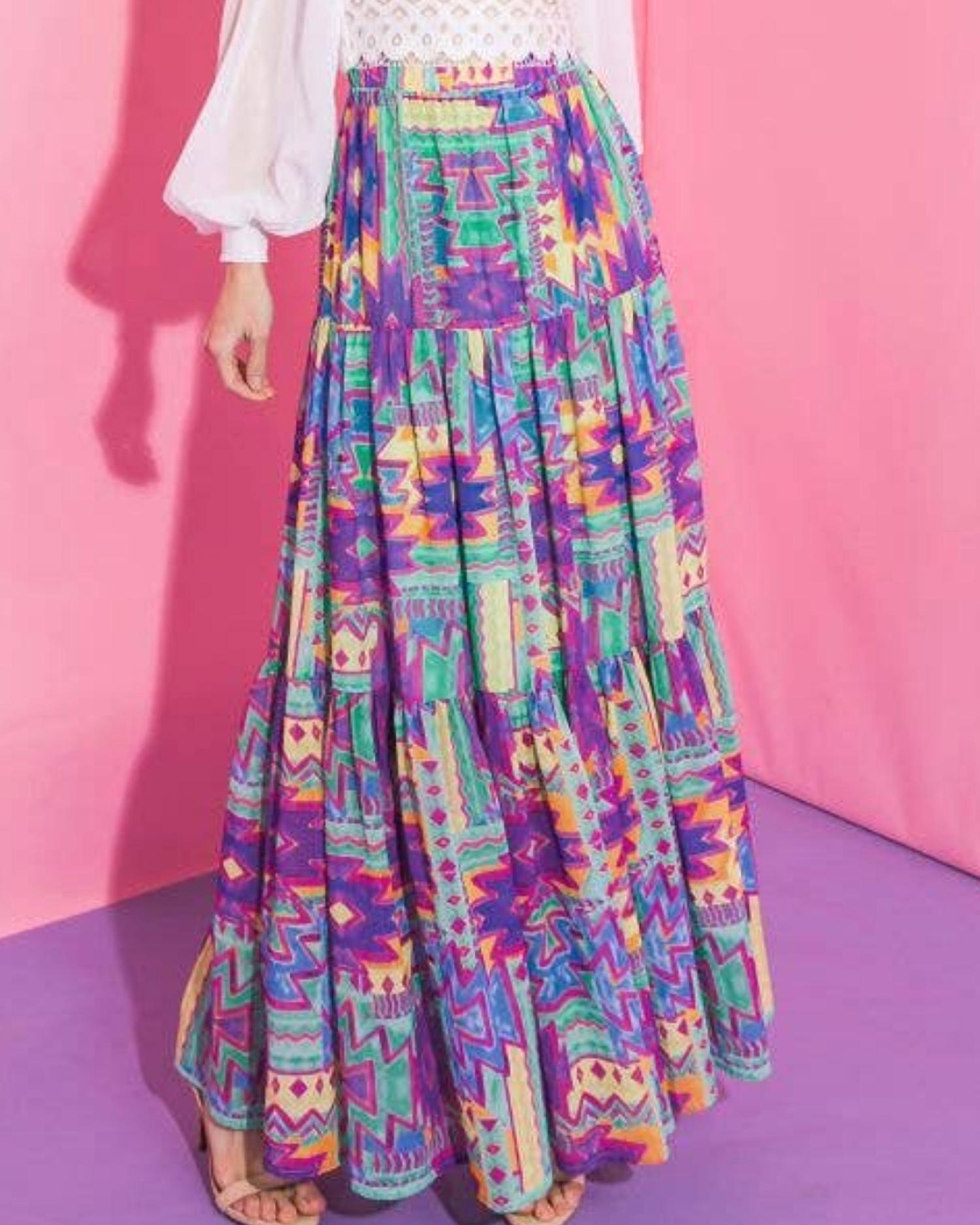 Flying Tomato - Bit of Spark Maxi Skirt