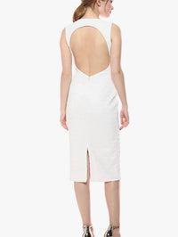 DRESS THE POPULATION Sequin Ranifitted Midi Sheath Dress in white - women's dress - alternate view